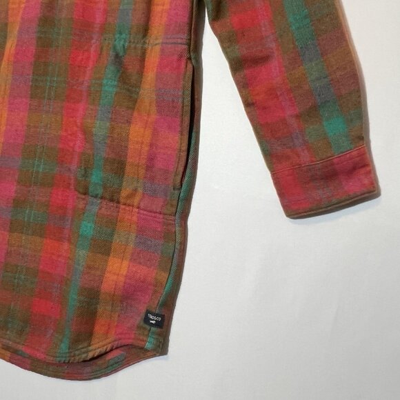 Toad & Co Women Bodie Plaid Flannel ShirtDress Long Sleeve Small Size Pockets - Picture 11 of 13